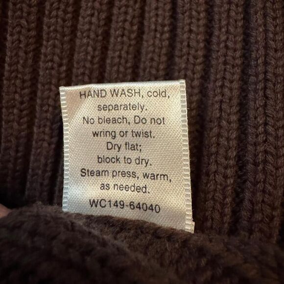 NWT Pendleton Plus Women’s 3X Brown Cable Knit 100% Cotton Zip Vest Sleeveless - Picture 5 of 5